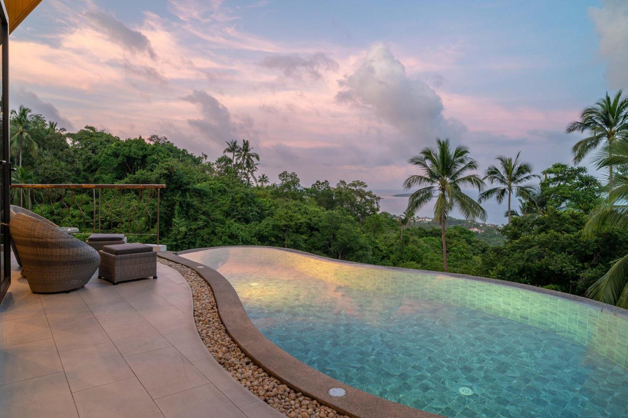 Celeste 3br - Private Infinity Pool & Seaview 別墅 查汶海滩